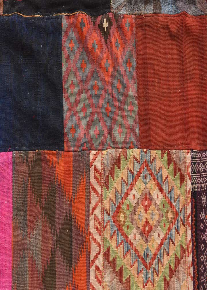 6' 8 x 9' 8 Hand Woven Kilim Patchwork Wool Rug