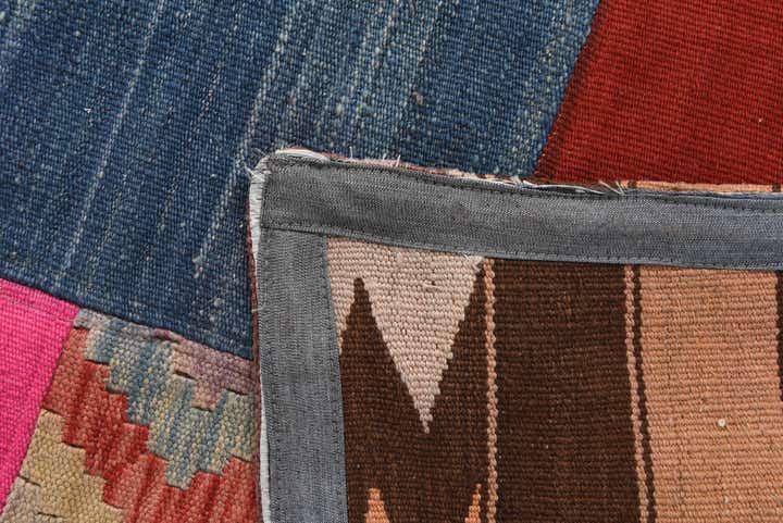 6' 7 x 10' Hand Woven Kilim Patchwork Wool Rug