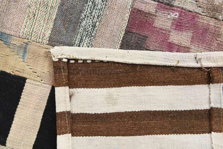 6' 5 x 9' 7 Hand Woven Kilim Patchwork Wool Rug