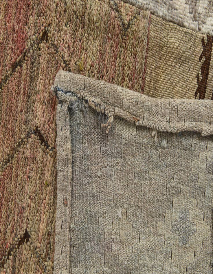 Detail image of 6' 5 x 9' 3  Hand Woven Kilim Patchwork Wool Rug