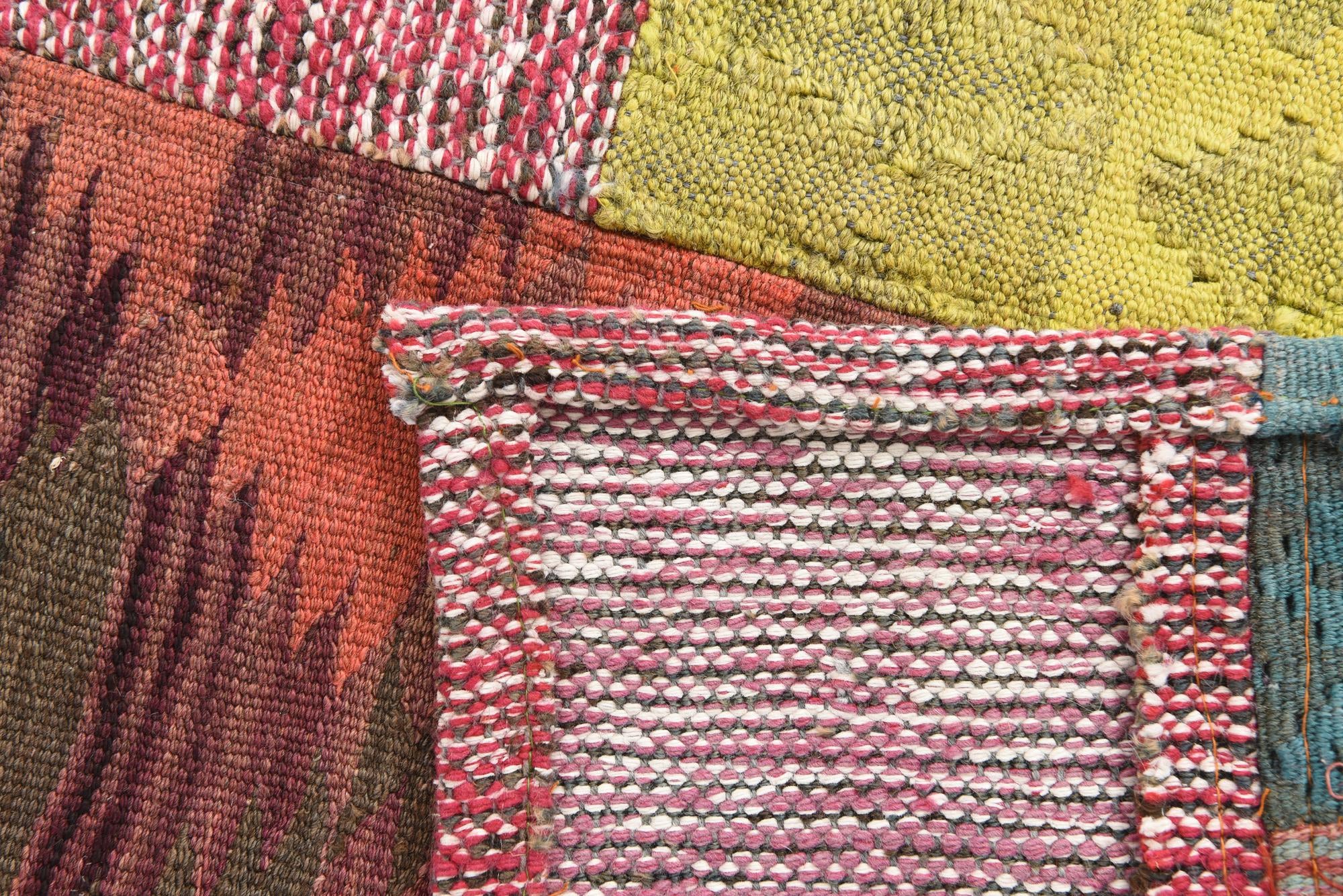 3' 10 x 5' 8 Hand Woven Kilim Patchwork Wool Rug
