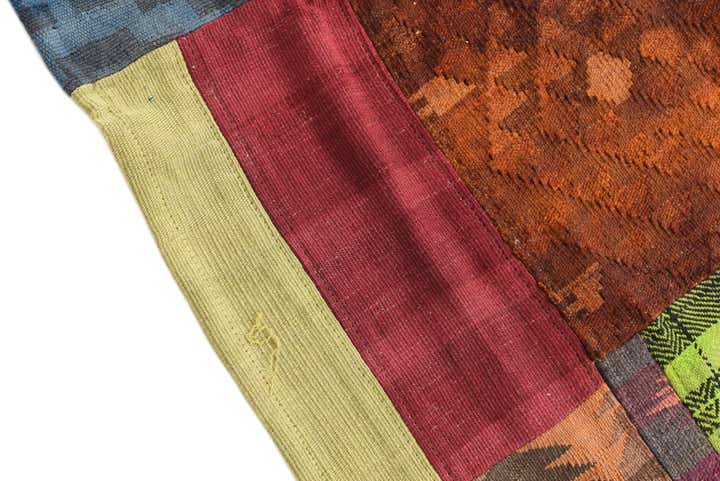 5' 4 x 7' 8 Hand Woven Kilim Patchwork Wool Rug