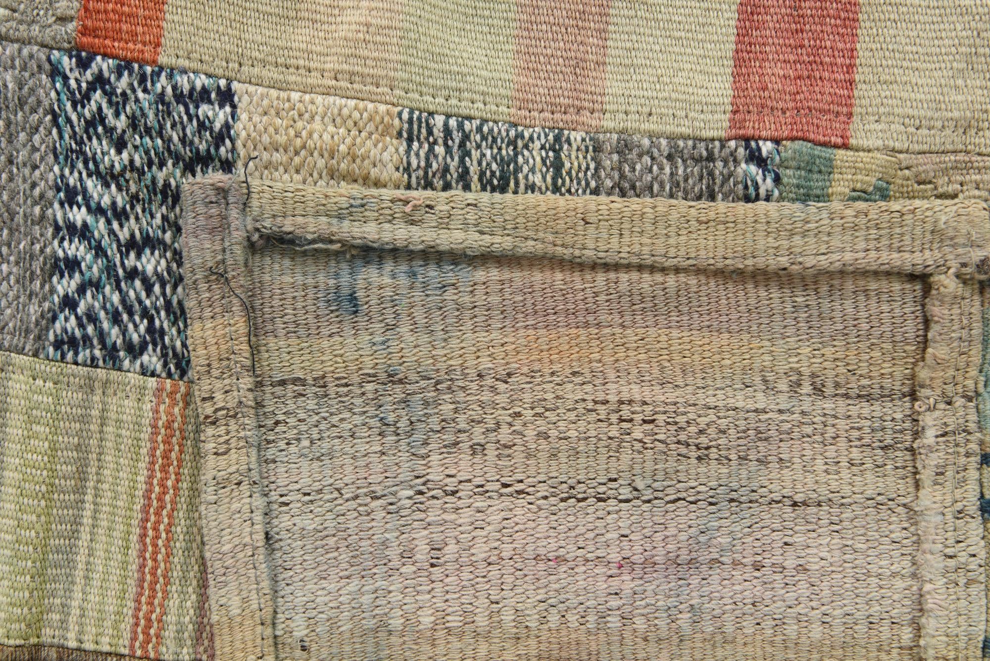 6' 5 x 9' 5 Hand Woven Kilim Patchwork Wool Rug