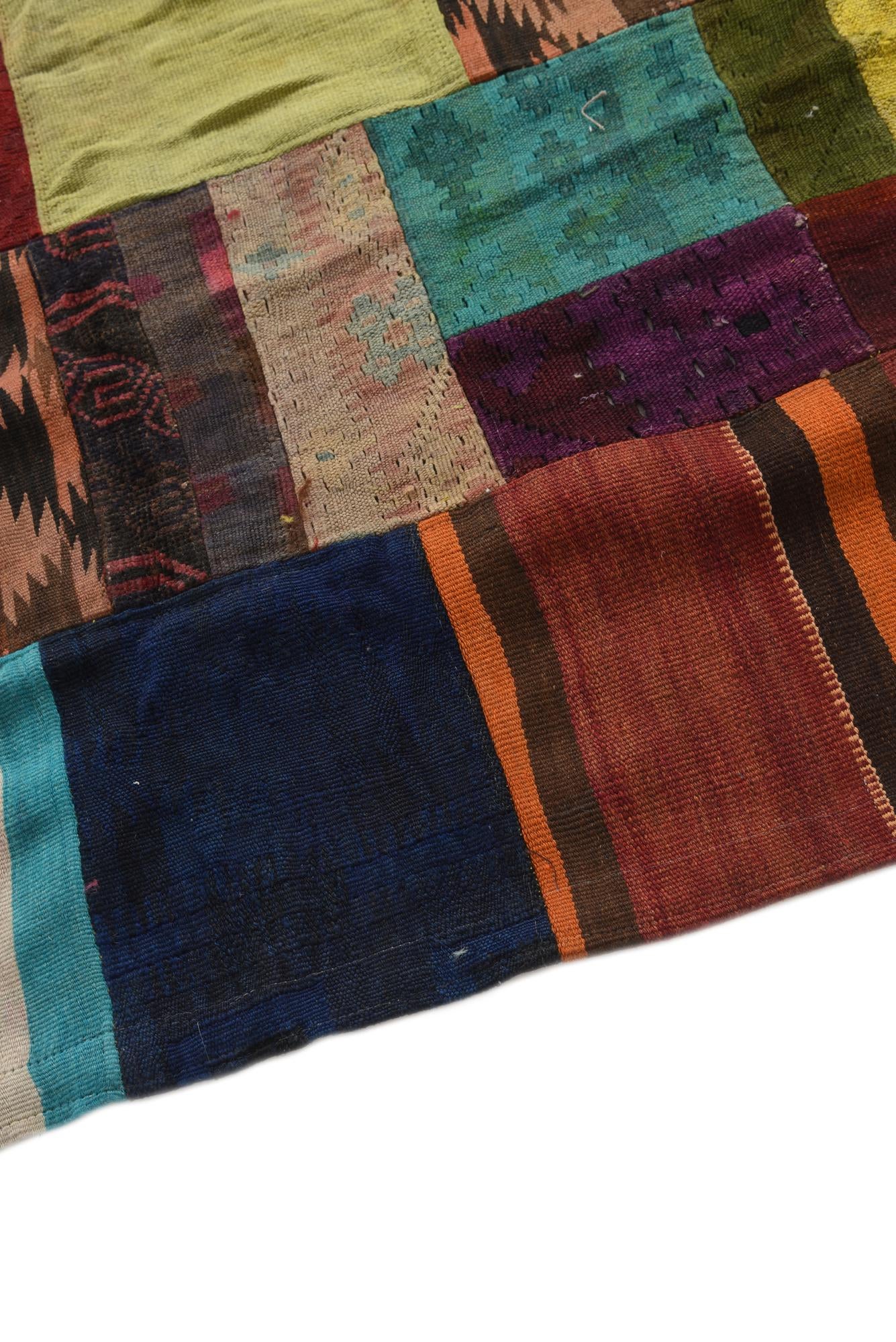 5' 5 x 7' 8 Hand Woven Kilim Patchwork Wool Rug