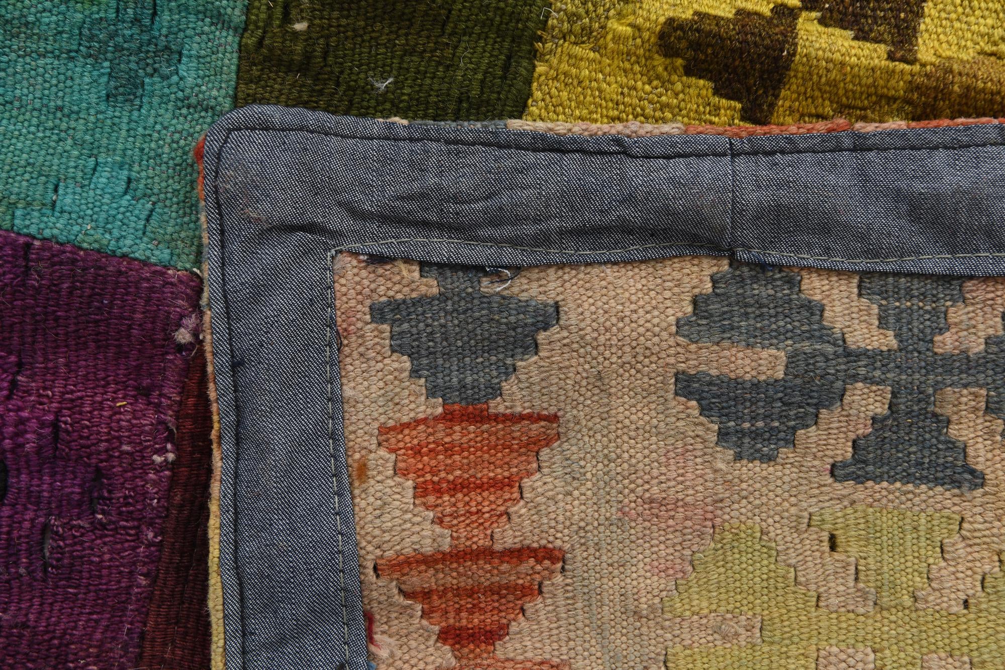 5' 5 x 7' 8 Hand Woven Kilim Patchwork Wool Rug
