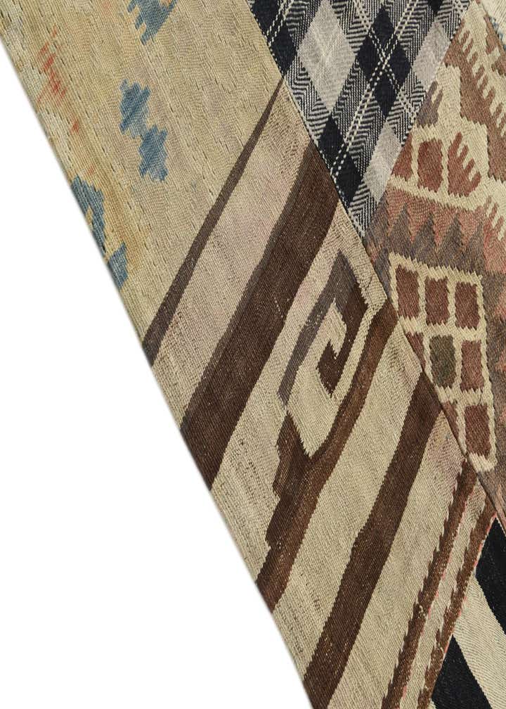 6' 2 x 9' 8 Hand Woven Kilim Patchwork Wool Rug