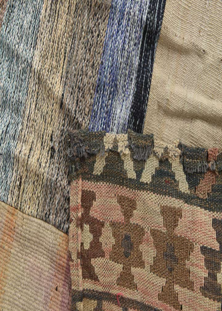 6' 2 x 9' 8 Hand Woven Kilim Patchwork Wool Rug