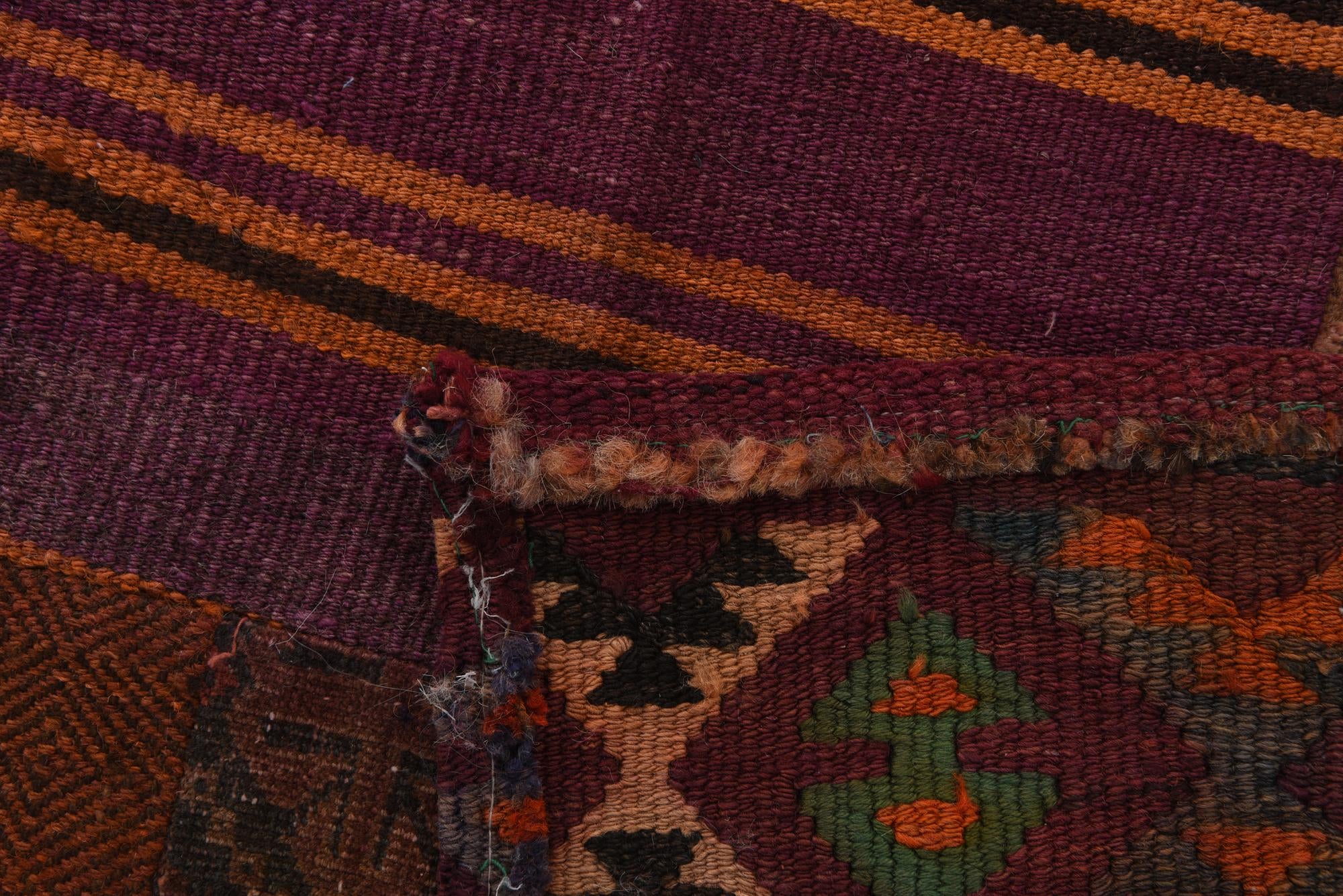 5' 4 x 8' 1 Hand Woven Kilim Patchwork Wool Rug
