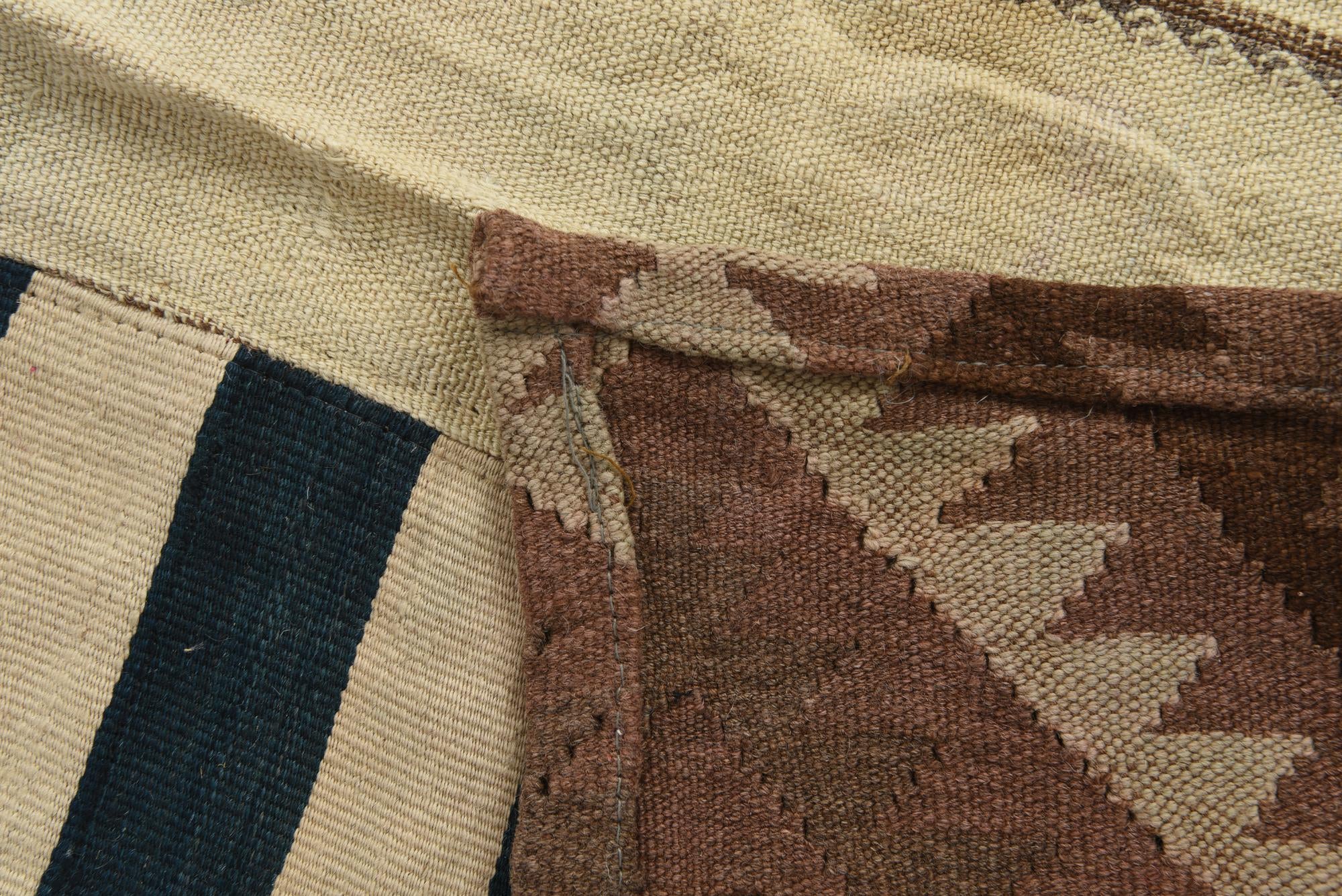5' 2 x 7' 9 Hand Woven Kilim Patchwork Wool Rug