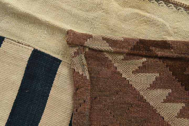 5' 2 x 7' 9 Hand Woven Kilim Patchwork Wool Rug