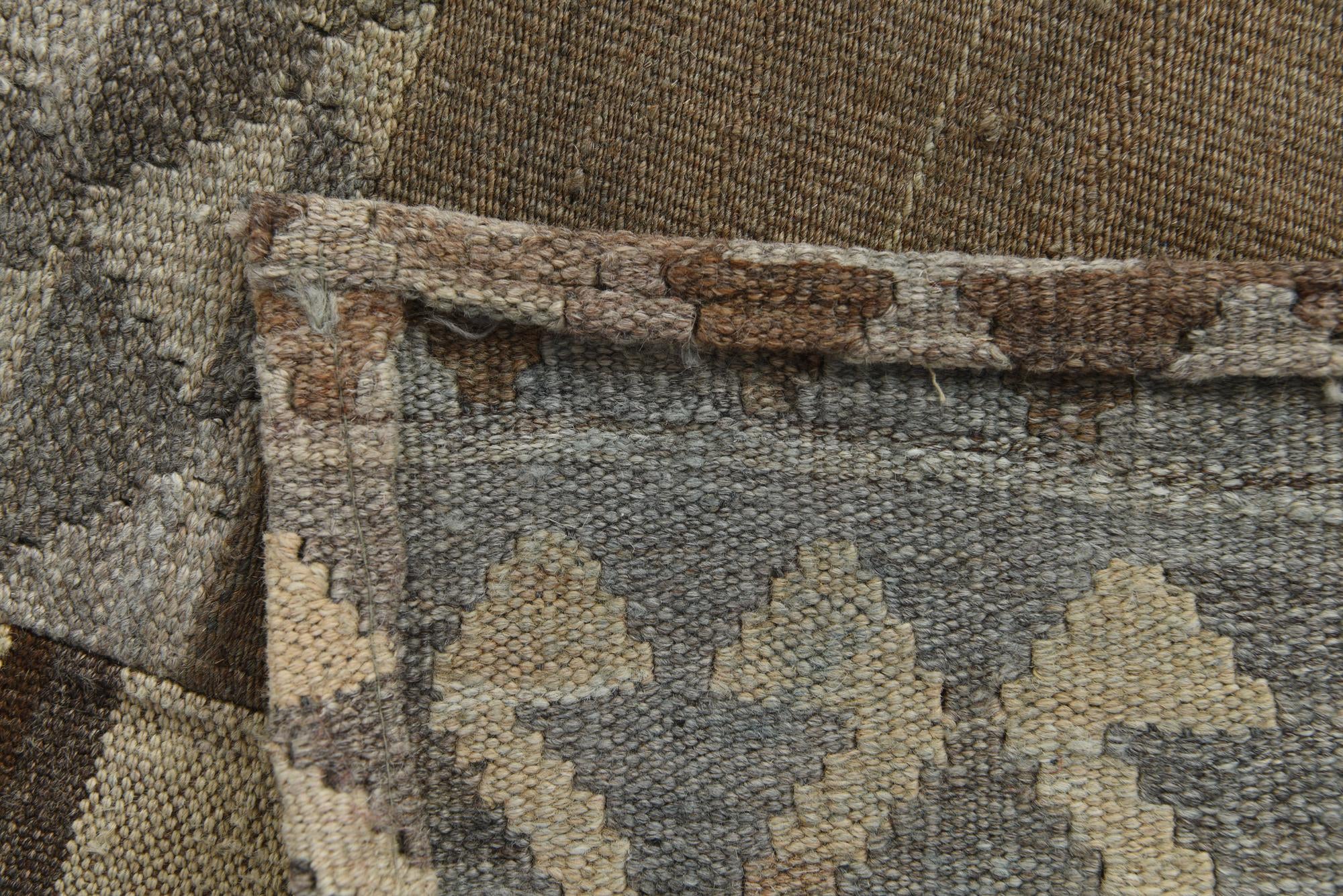 5' 4 x 9' 2 Hand Woven Kilim Patchwork Wool Rug