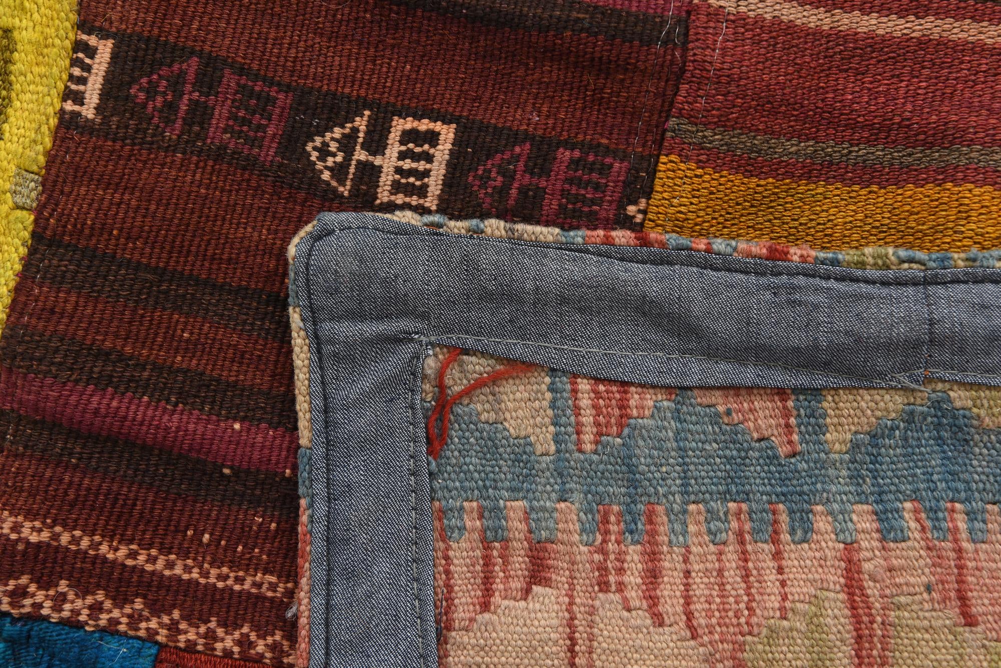 5' 5 x 8' 1 Hand Woven Kilim Patchwork Wool Rug