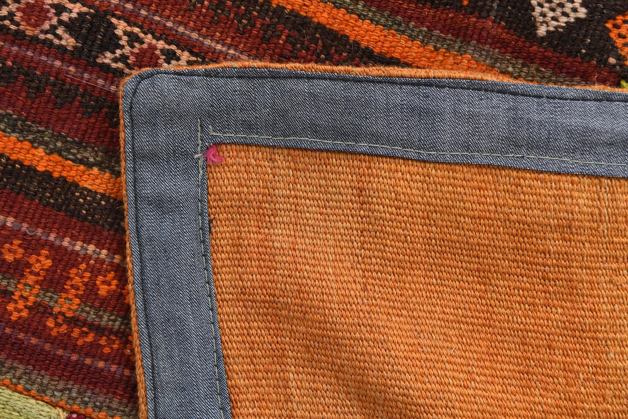 5' 6 x 8' Hand Woven Kilim Patchwork Wool Rug