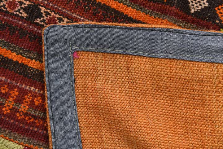 5' 6 x 8' Hand Woven Kilim Patchwork Wool Rug