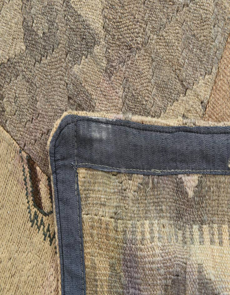 Detail image of 6' 7 x 9' 9  Hand Woven Kilim Patchwork Wool Rug