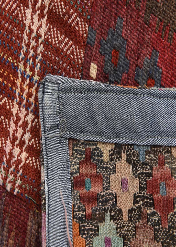 3' 6 x 5' Hand Woven Kilim Patchwork Wool Rug