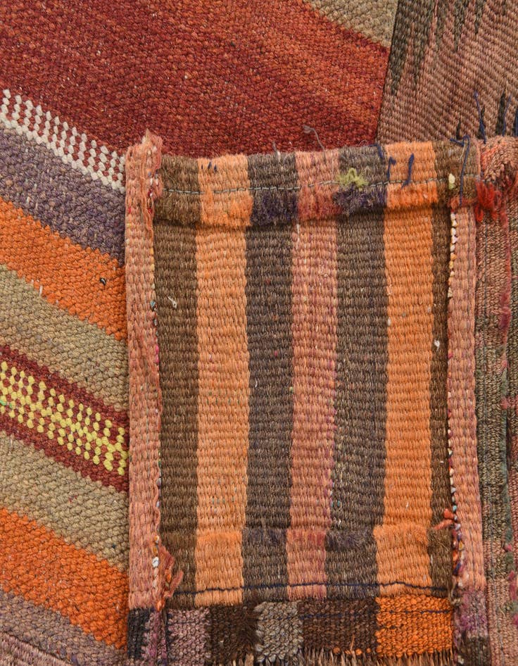 Detail image of 5' 3 x 7' 10  Hand Woven Kilim Patchwork Wool Rug