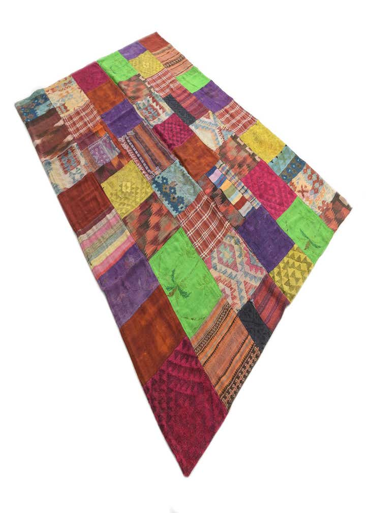 6' 9 x 10' Hand Woven Kilim Patchwork Wool Rug