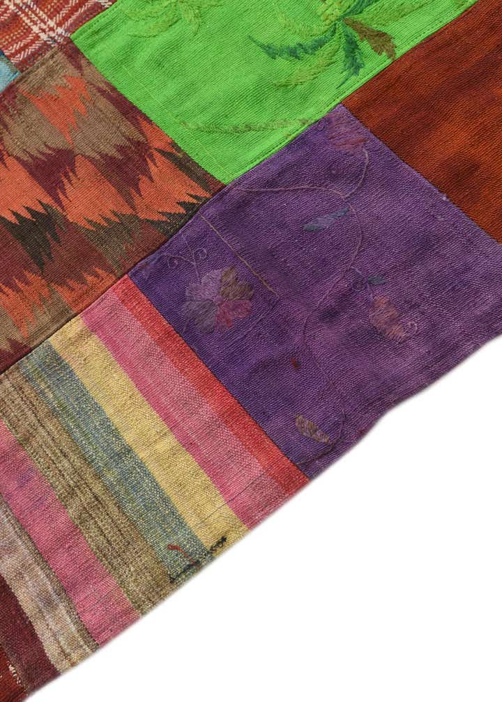 6' 9 x 10' Hand Woven Kilim Patchwork Wool Rug