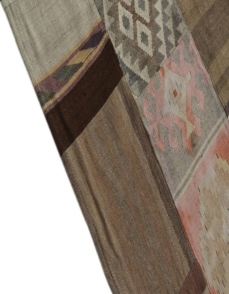 Detail image of 6' 7 x 9' 6  Hand Woven Kilim Patchwork Wool Rug
