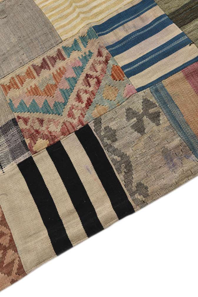 6' 6 x 10' Hand Woven Kilim Patchwork Wool Rug