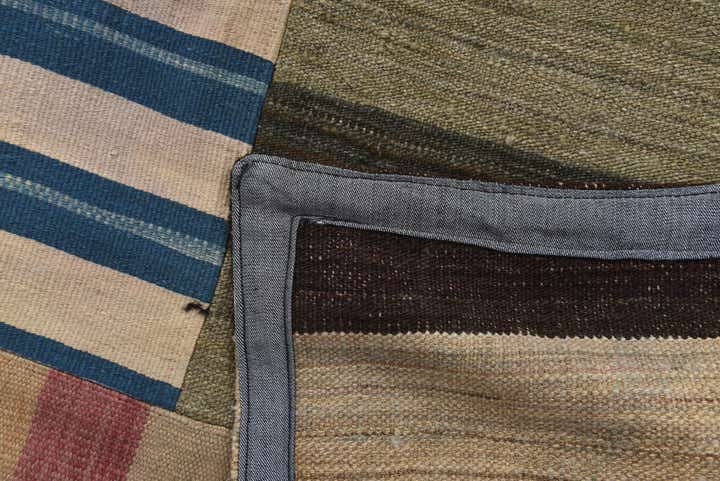 6' 6 x 10' Hand Woven Kilim Patchwork Wool Rug