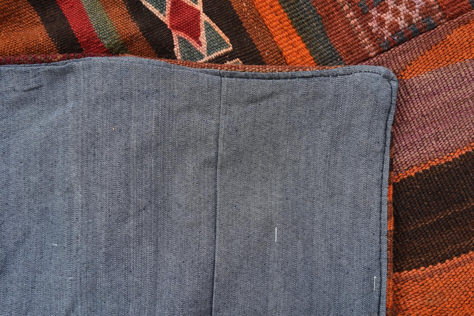 3' 10 x 5' 10 Hand Woven Kilim Patchwork Wool Rug