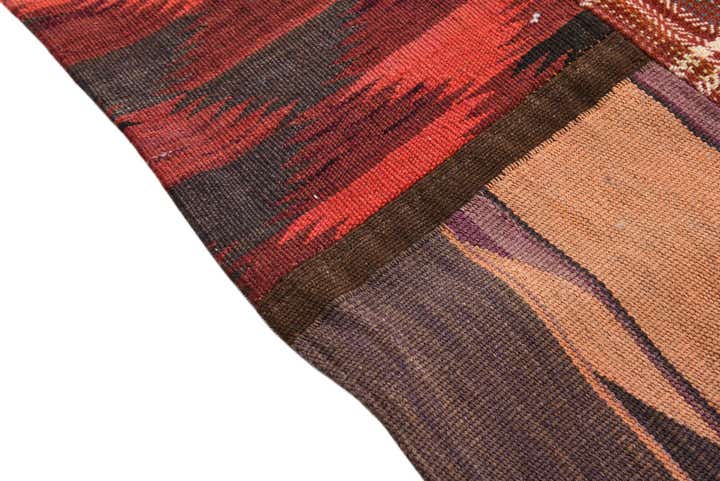 5' x 6' 5 Hand Woven Kilim Patchwork Wool Rug