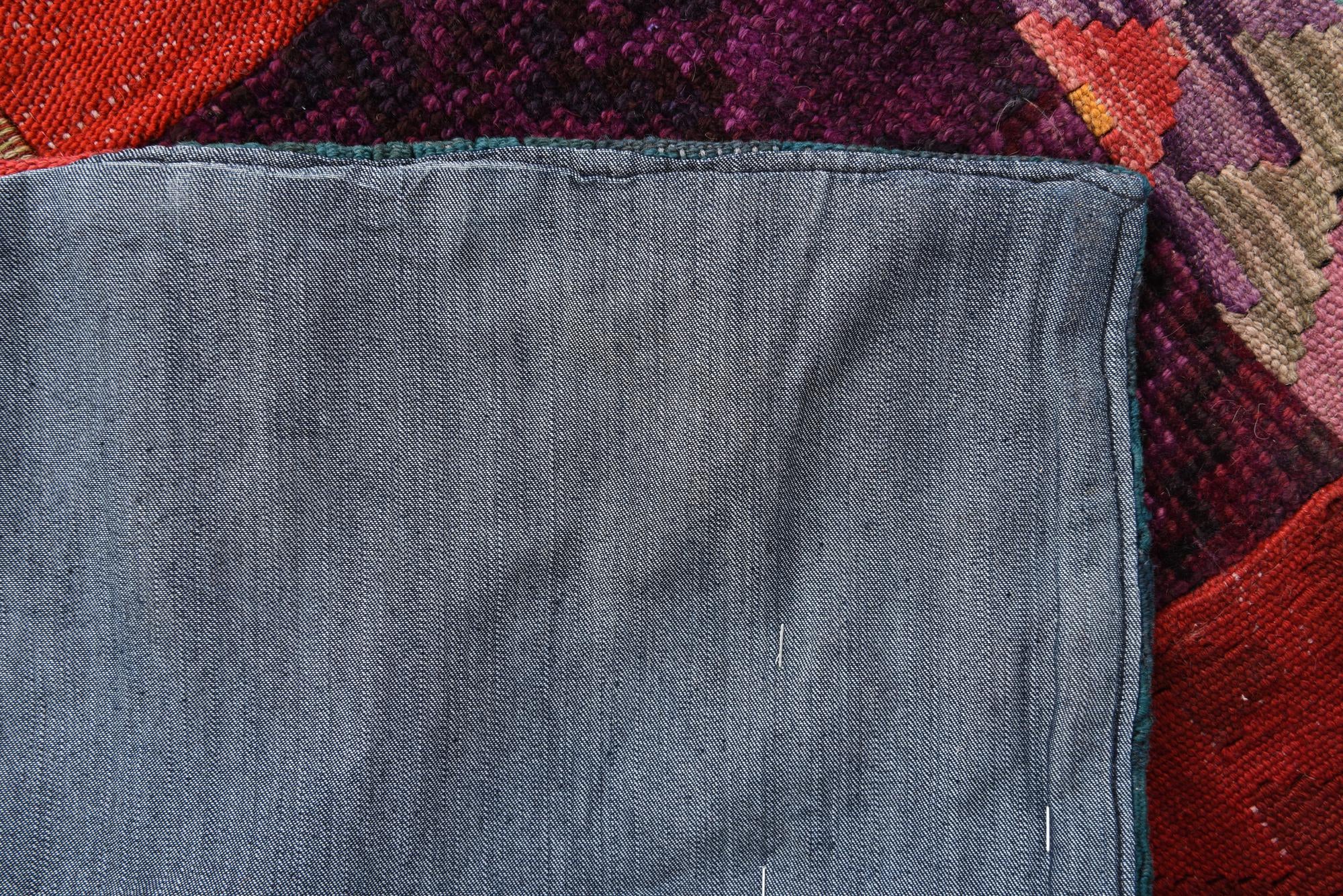 4' 2 x 6' Hand Woven Kilim Patchwork Wool Rug
