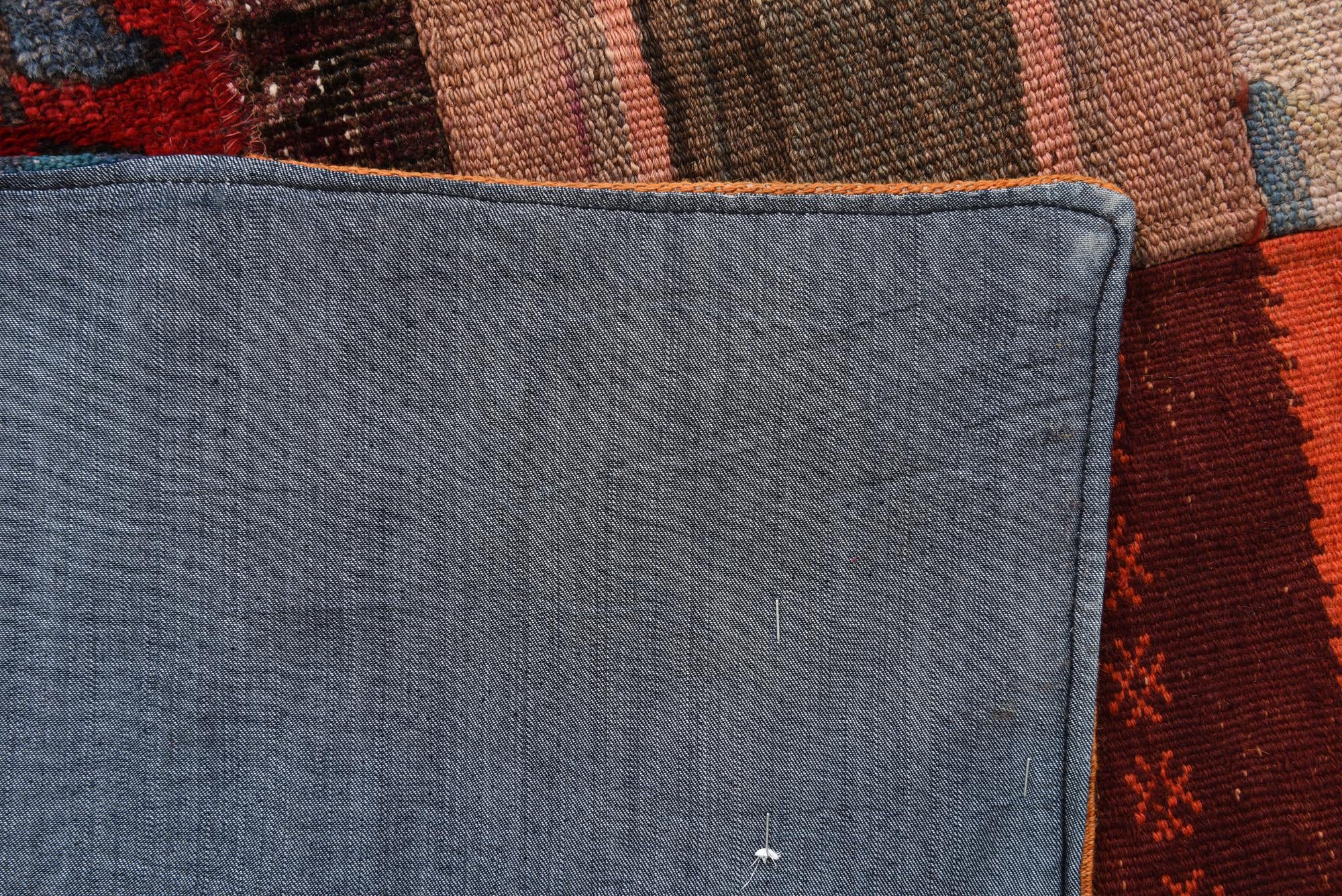 4' 2 x 5' 10 Hand Woven Kilim Patchwork Wool Rug