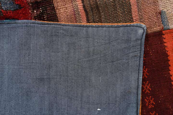 4' 2 x 5' 10 Hand Woven Kilim Patchwork Wool Rug