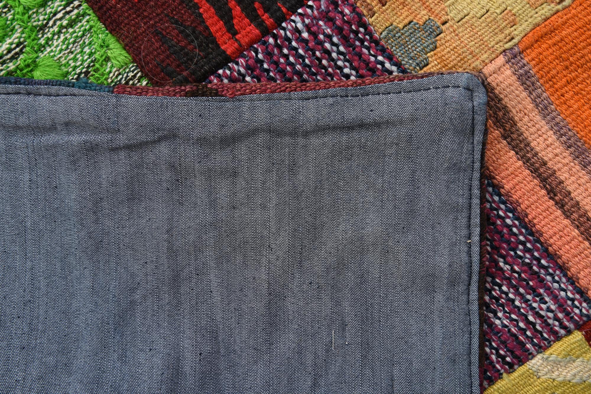 4' x 6' Hand Woven Kilim Patchwork Wool Rug