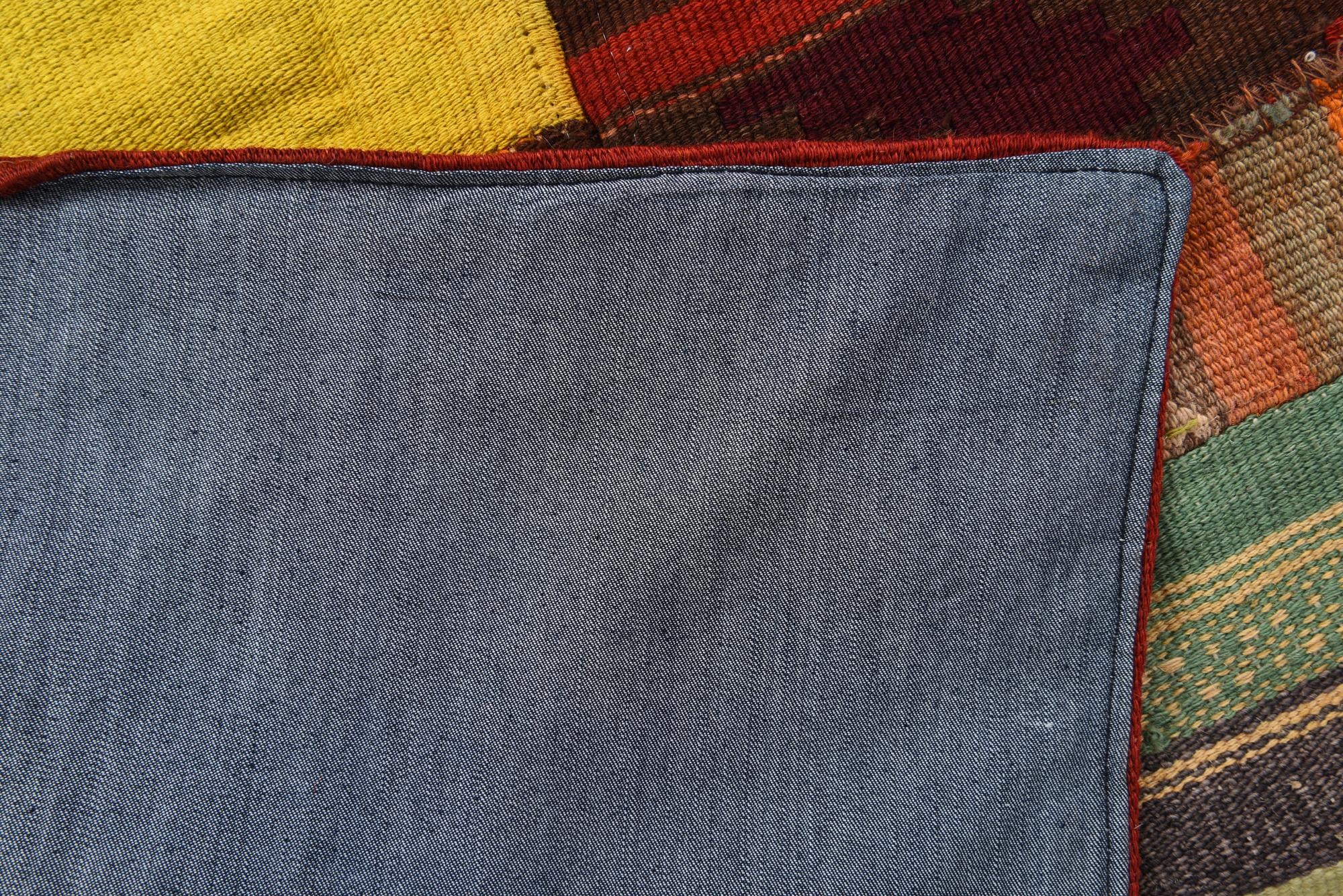 5' 7 x 8' 1 Hand Woven Kilim Patchwork Wool Rug