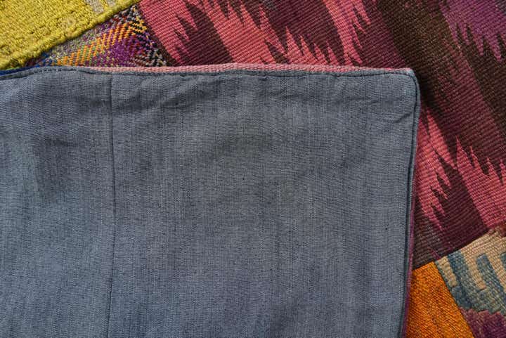 5' 5 x 8' Hand Woven Kilim Patchwork Wool Rug