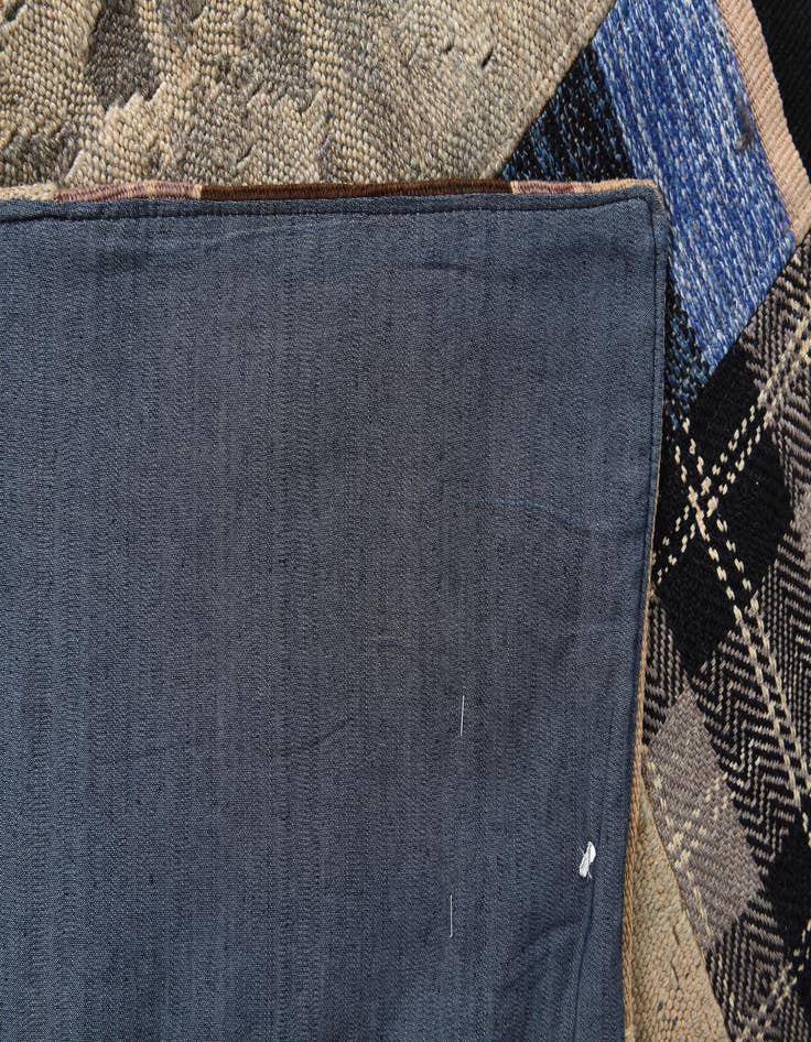 Detail image of 6' 5 x 9' 4  Hand Woven Kilim Patchwork Wool Rug