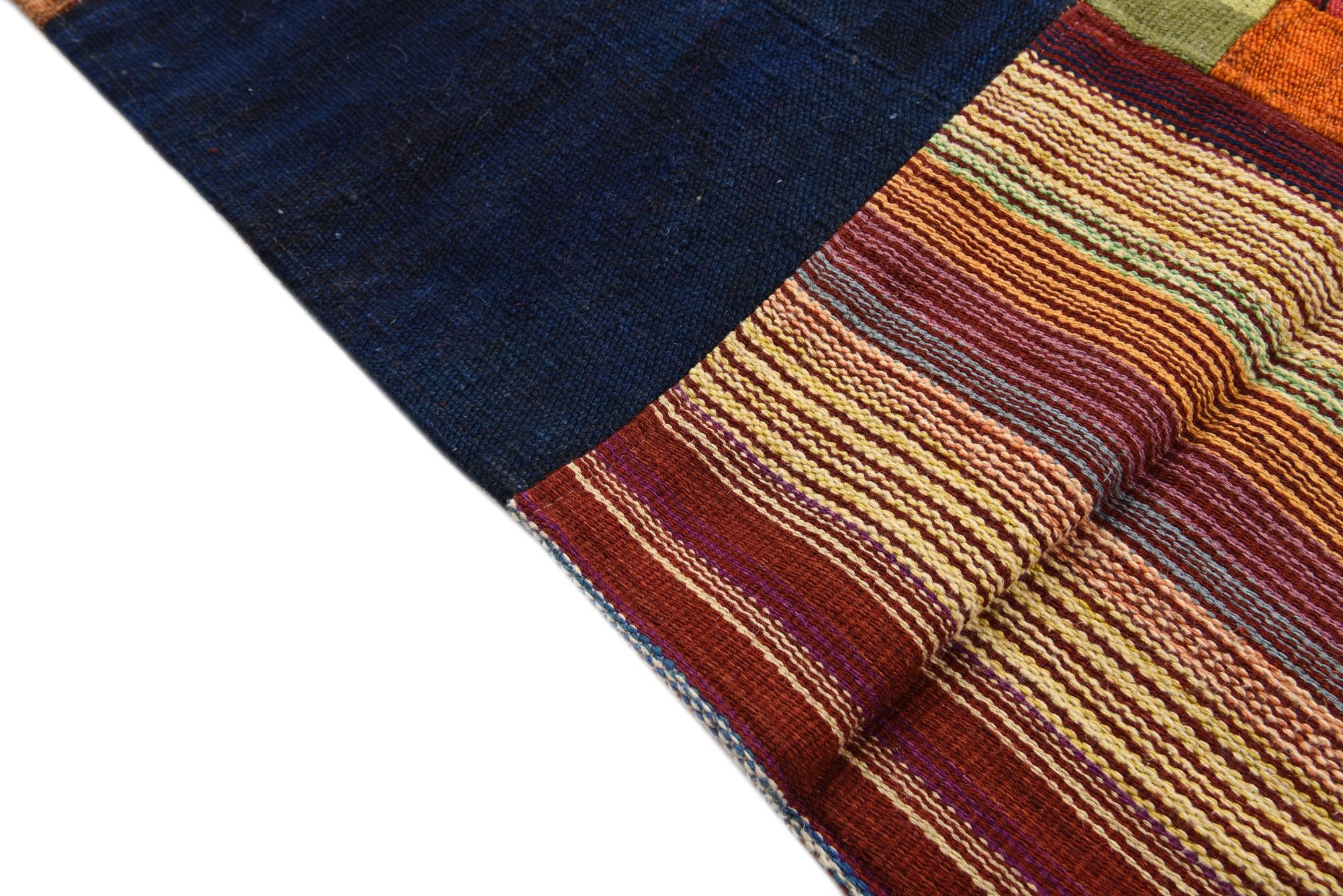 5' 6 x 7' 10 Hand Woven Kilim Patchwork Wool Rug