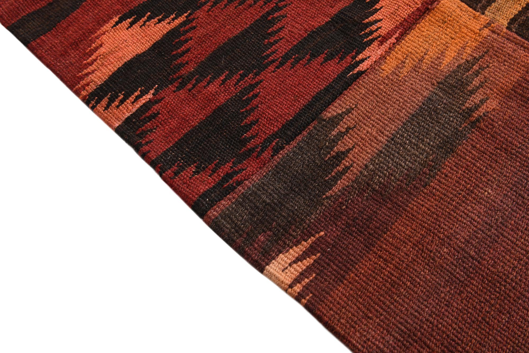 5' 6 x 8' Hand Woven Kilim Patchwork Wool Rug