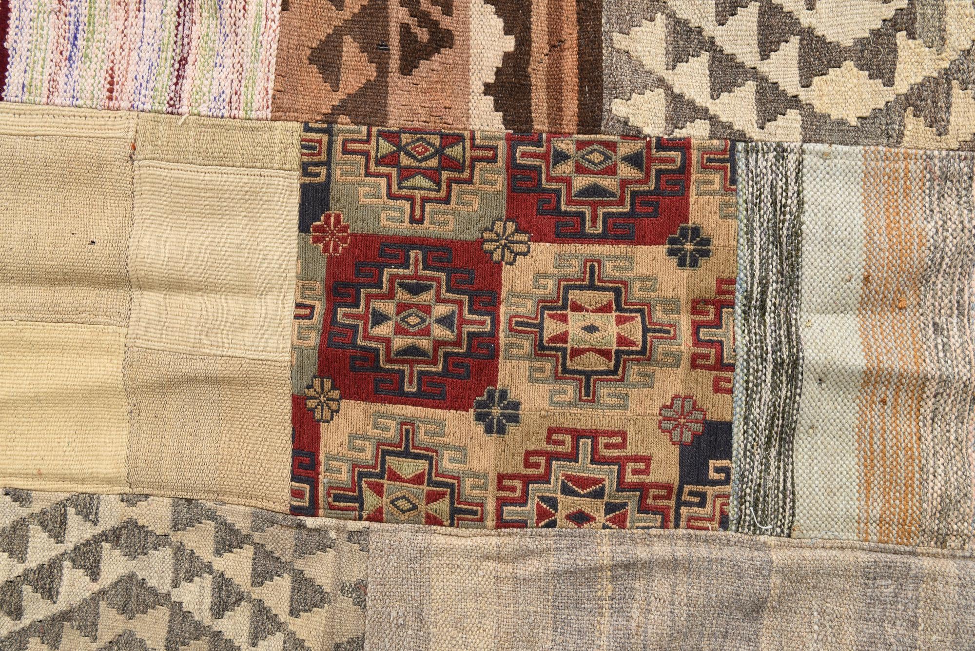6' 5 x 10' Hand Woven Kilim Patchwork Wool Rug