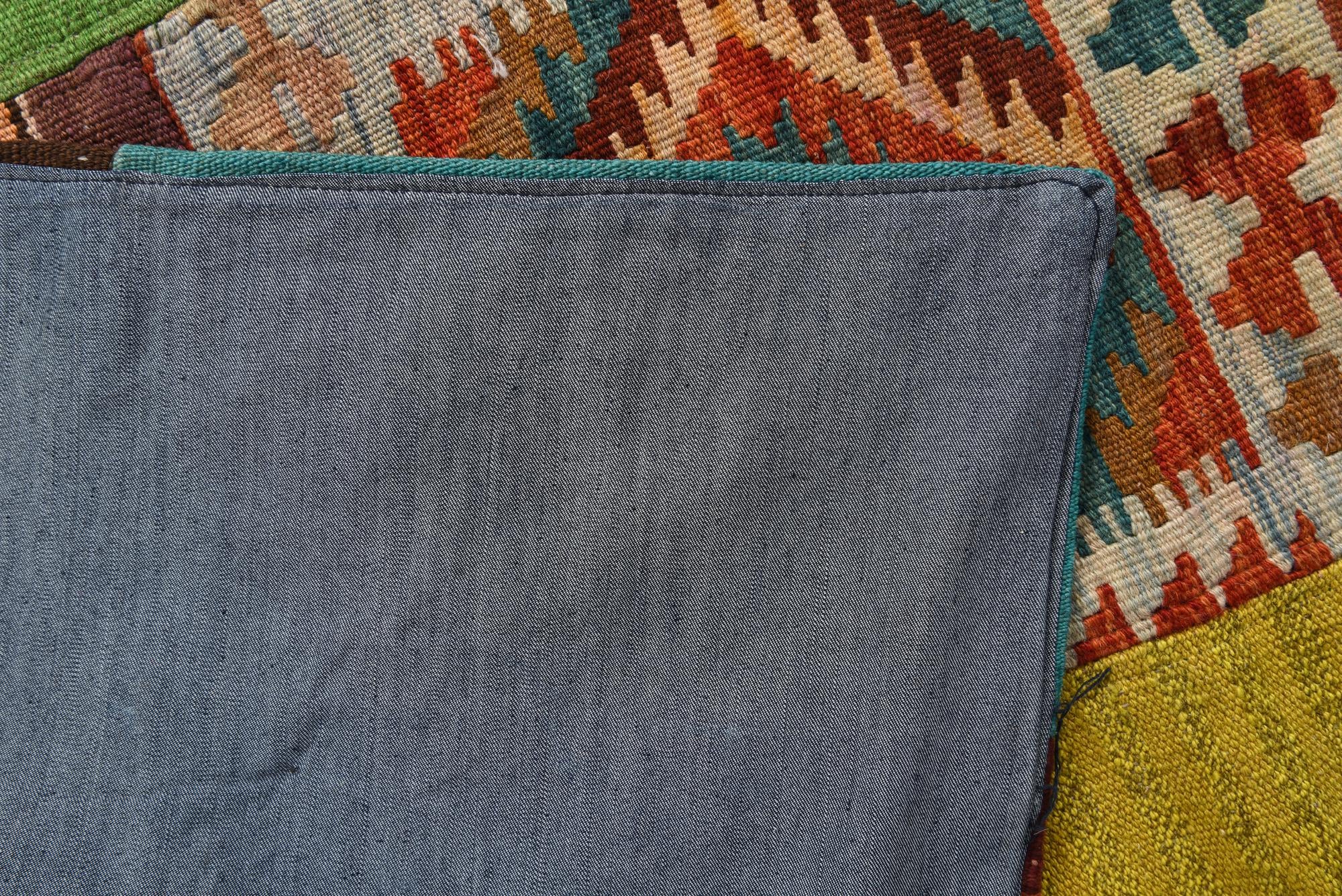 6' 9 x 10' Hand Woven Kilim Patchwork Wool Rug
