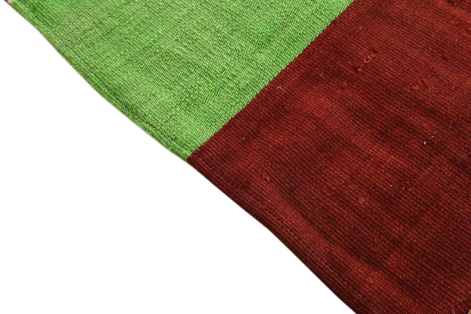 5' 7 x 8' Hand Woven Kilim Patchwork Wool Rug