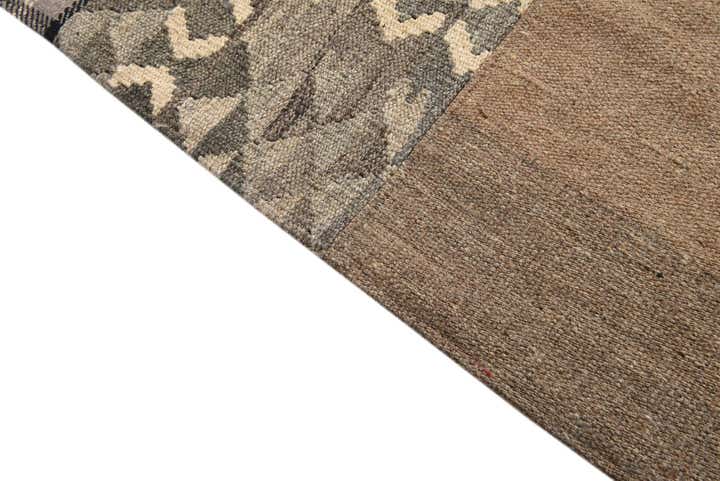 6' 6 x 9' 9 Hand Woven Kilim Patchwork Wool Rug