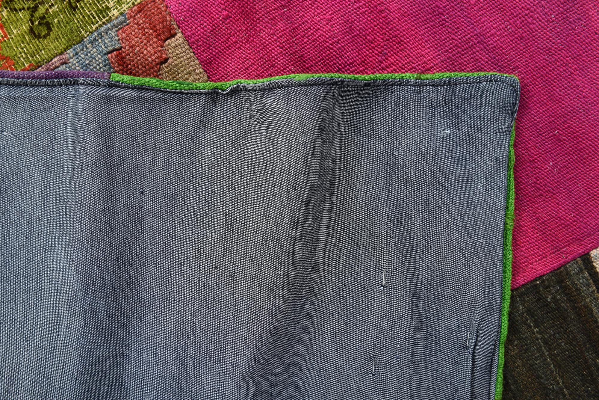 6' 8 x 10' Hand Woven Kilim Patchwork Wool Rug