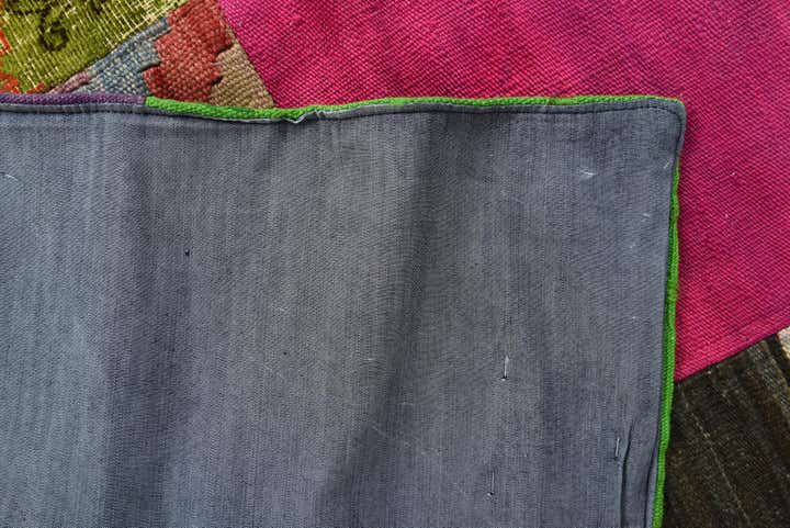 6' 8 x 10' Hand Woven Kilim Patchwork Wool Rug