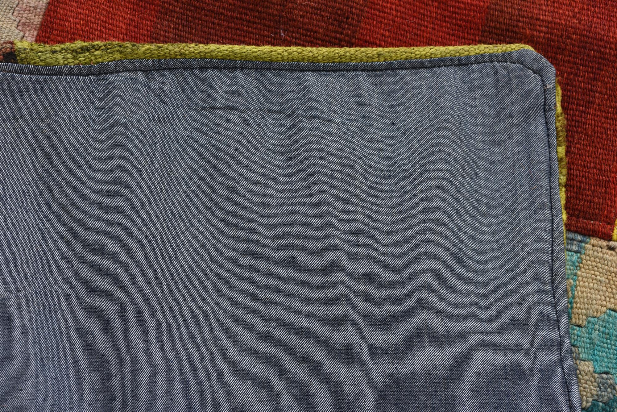 5' 4 x 7' 10 Hand Woven Kilim Patchwork Wool Rug