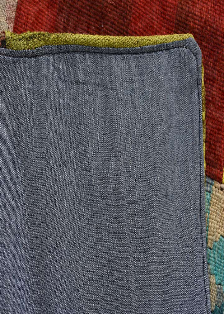 5' 4 x 7' 10 Hand Woven Kilim Patchwork Wool Rug
