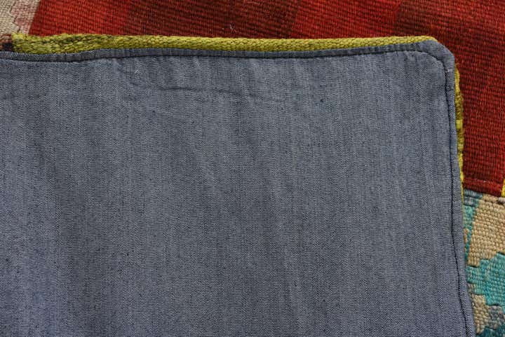 5' 4 x 7' 10 Hand Woven Kilim Patchwork Wool Rug