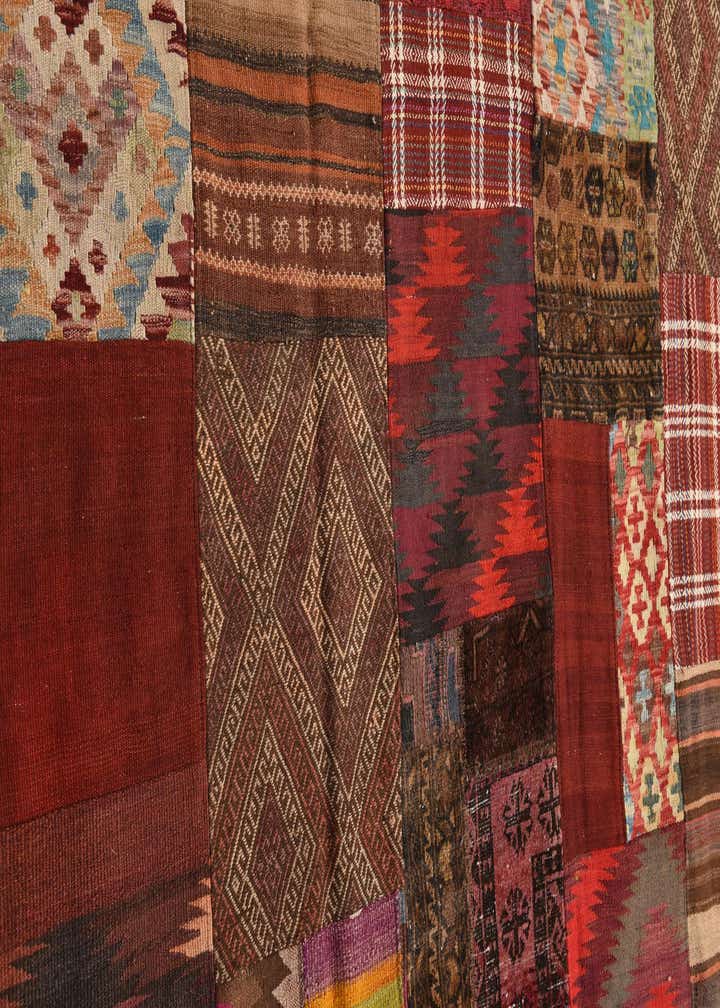5' 5 x 7' 9 Hand Woven Kilim Patchwork Wool Rug