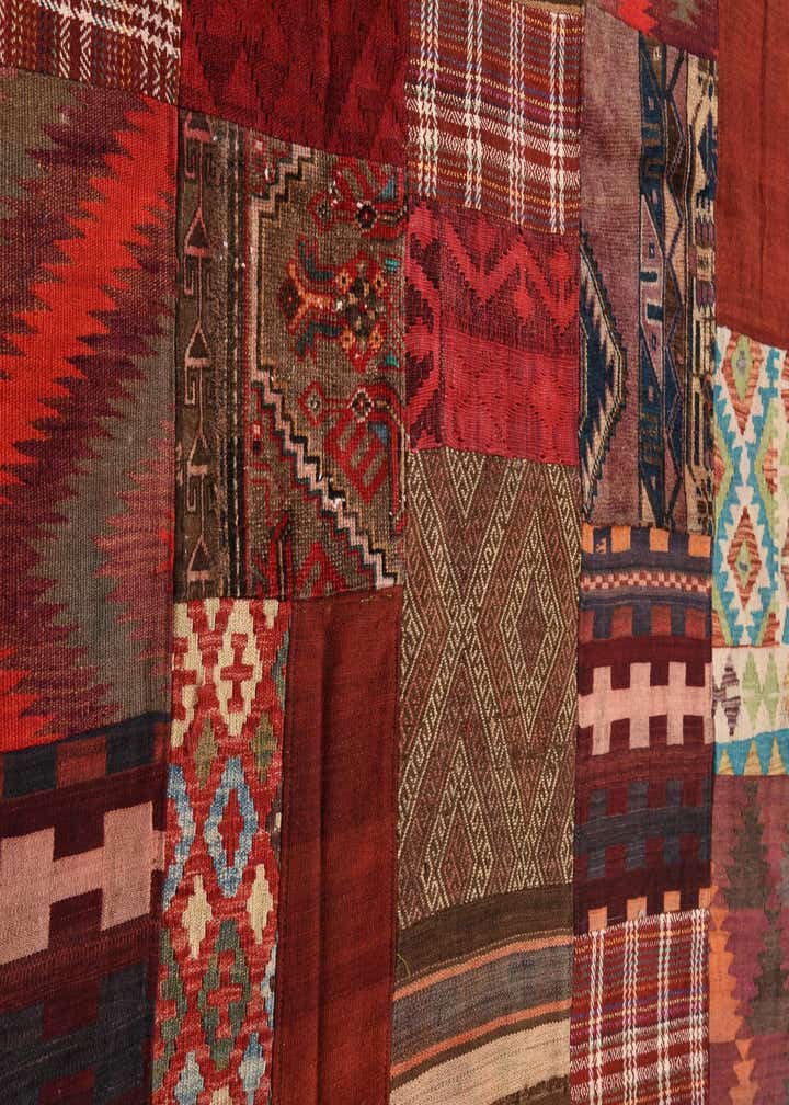 5' 5 x 7' 9 Hand Woven Kilim Patchwork Wool Rug
