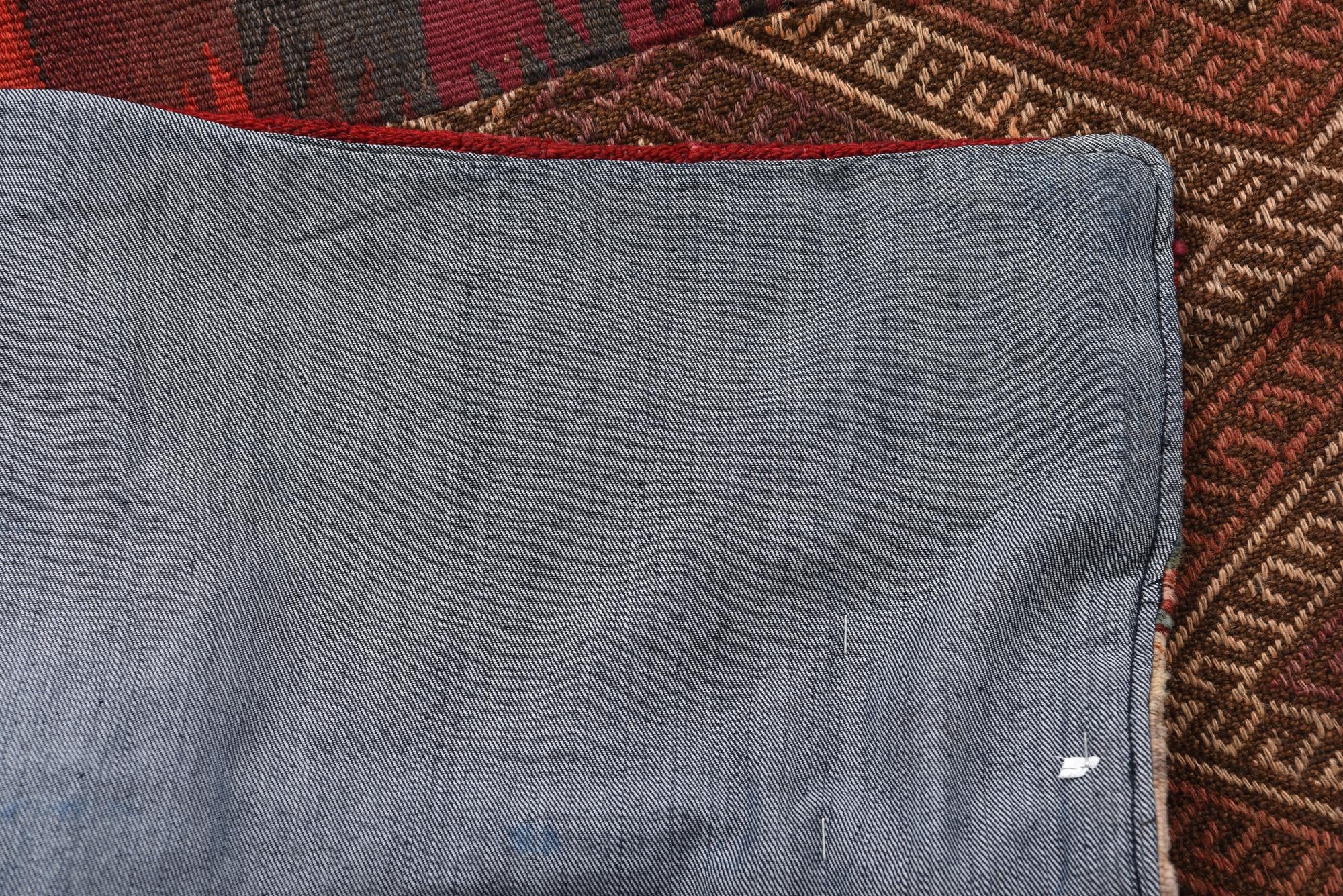 5' 5 x 7' 9 Hand Woven Kilim Patchwork Wool Rug