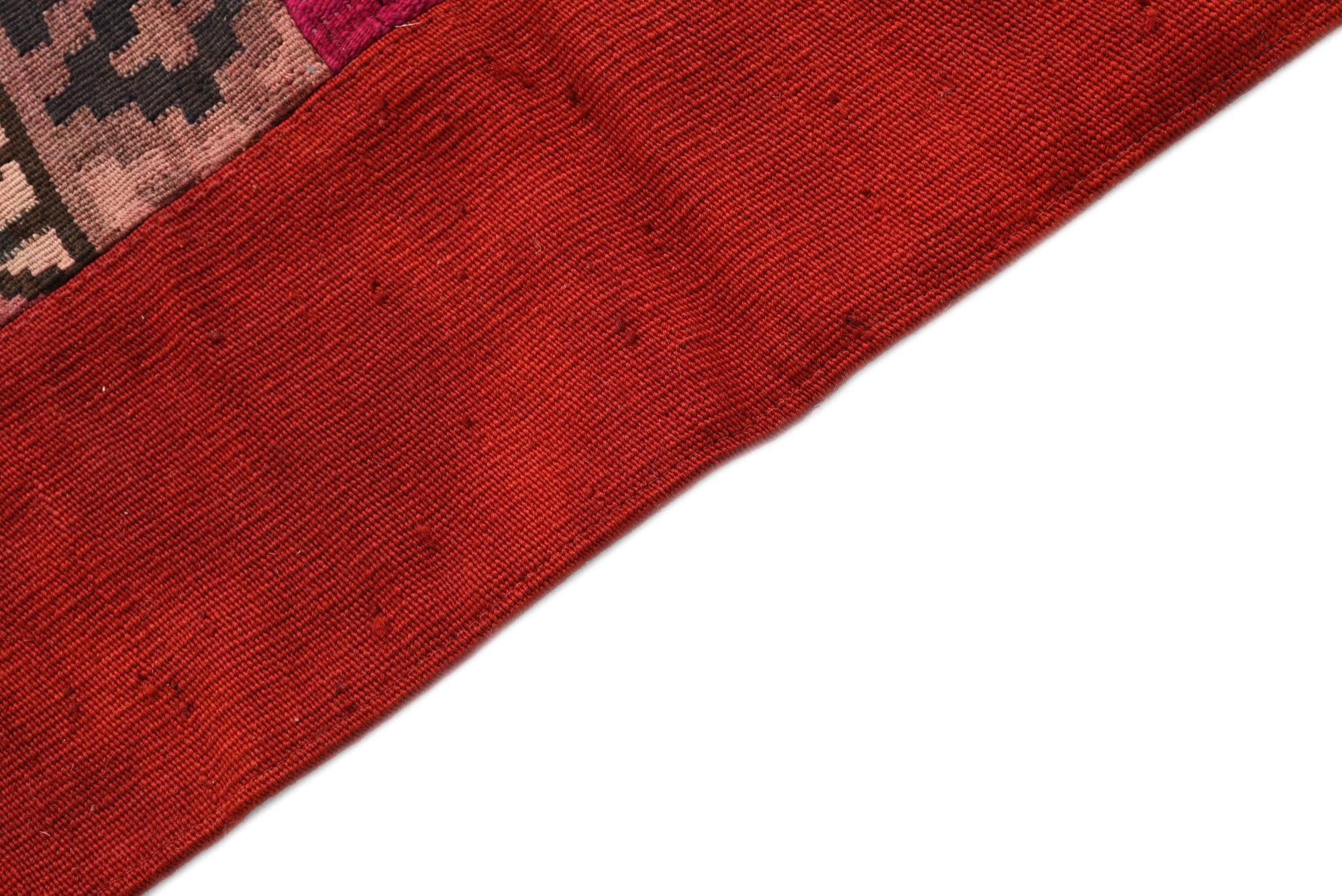 5' 5 x 8' Hand Woven Kilim Patchwork Wool Rug